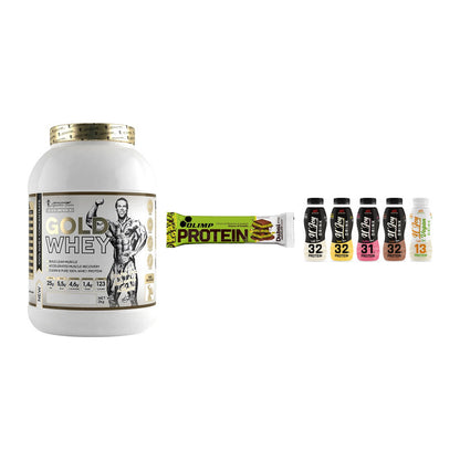 Schokolade Geschmacks-Trio: Kevin Levrone Gold Whey + 2 weitere – alle enthaltenen Artikel