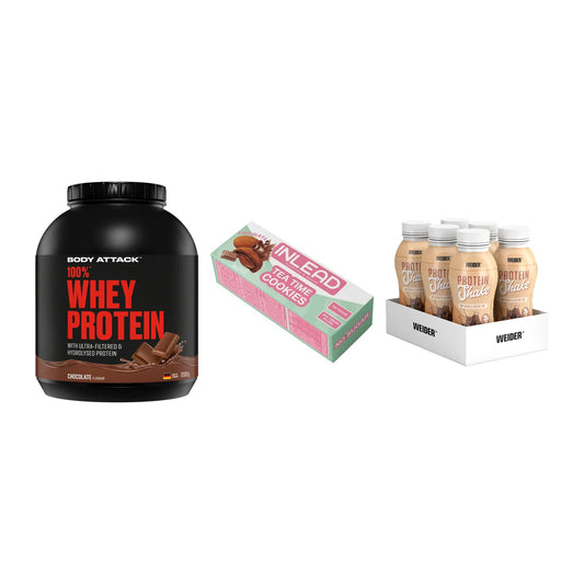 Schokolade Geschmacks-Trio: Body Attack + 3× INLEAD Tea + 1 weitere – alle enthaltenen Artikel