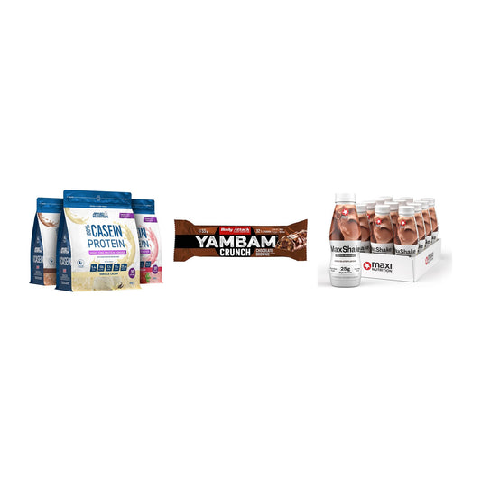 Schokolade Geschmacks-Trio: Applied + 3× Body Attack + 2× MaxiNutritio – alle enthaltenen Artikel