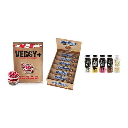 Schokolade Geschmacks-Trio: Sinob VEGGY + 3× Weider Whey + 1 weitere – alle enthaltenen Artikel