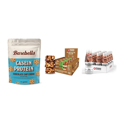 Schokolade Geschmacks-Trio: Barebells + 3× MaxiNutrition + 1 weitere – alle enthaltenen Artikel