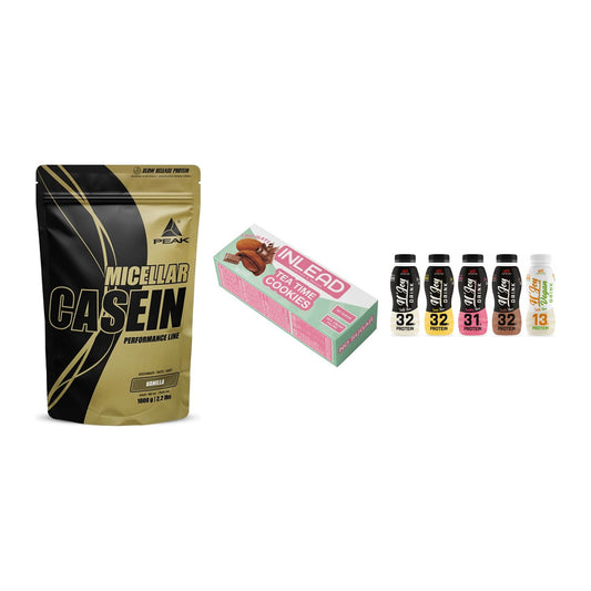 Schokolade Geschmacks-Trio: Peak Micellar + 3× INLEAD Tea + 1 weitere – alle enthaltenen Artikel