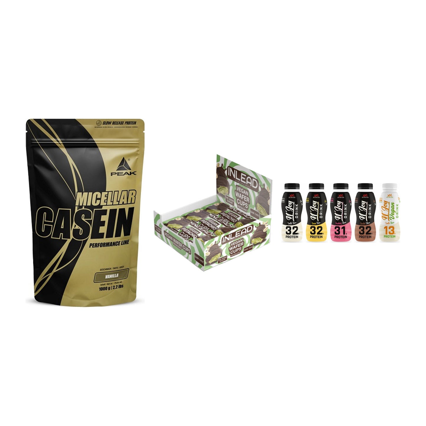 Schokolade Geschmacks-Trio: Peak Micellar Casein + 2 weitere – alle enthaltenen Artikel