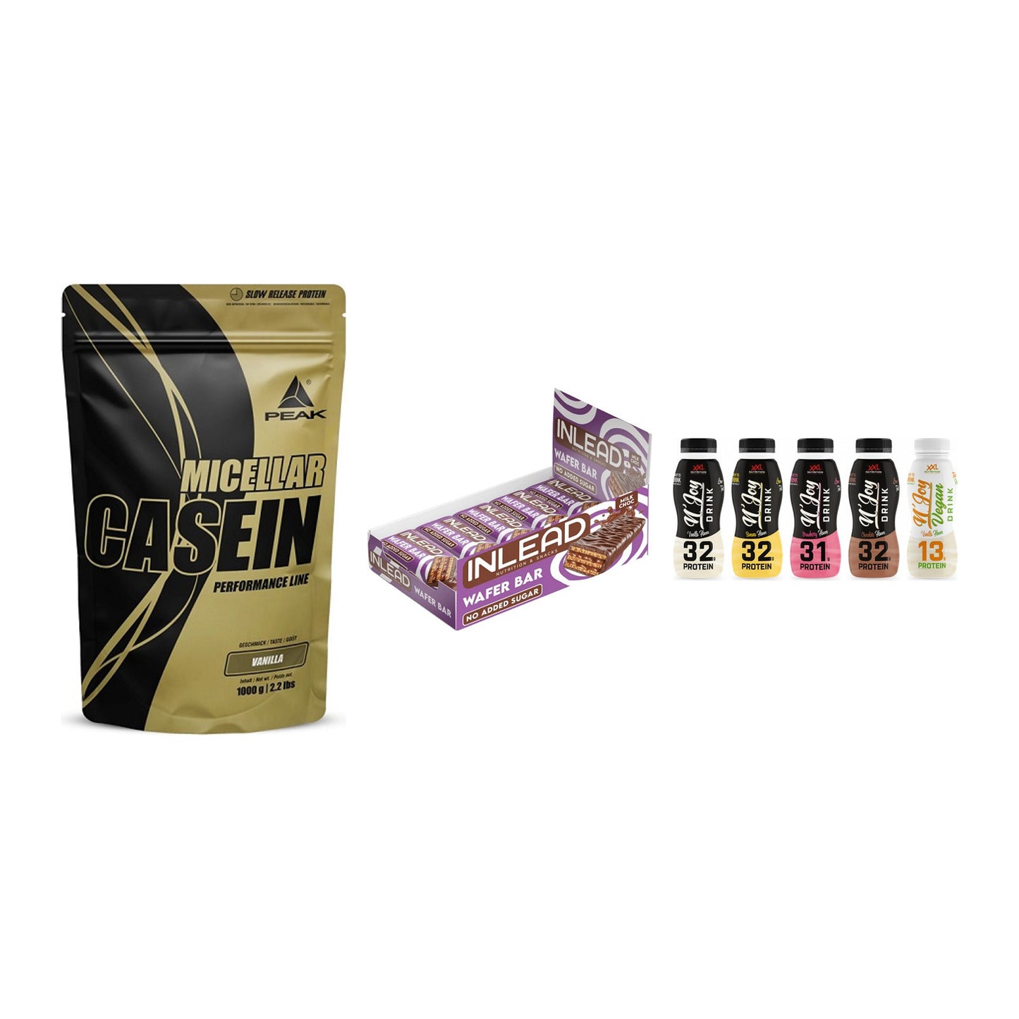 Schokolade Geschmacks-Trio: Peak Micellar Casein + 2 weitere – alle enthaltenen Artikel