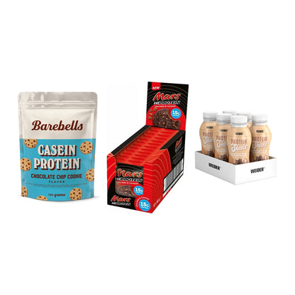 Schokolade Geschmacks-Trio: Barebells + 3× Mars High + 2× Weider PROTE – alle enthaltenen Artikel
