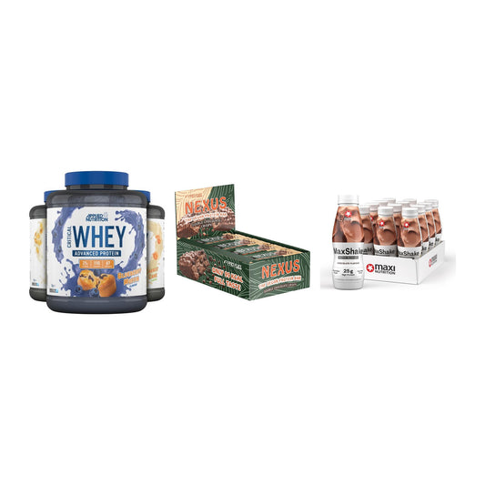 Schokolade Geschmacks-Trio: Applied + 3× ProFuel + 2× MaxiNutritio – alle enthaltenen Artikel