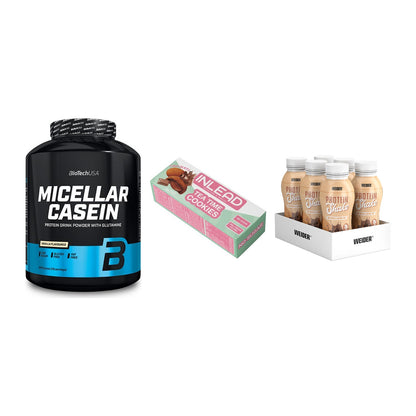 Schokolade Geschmacks-Trio: BioTech + 3× INLEAD Tea + 2× Weider PROTE – alle enthaltenen Artikel