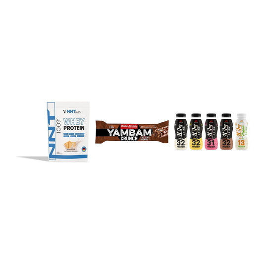 Schokolade Geschmacks-Trio: NNT Whey + 3× Body Attack + 1 weitere – alle enthaltenen Artikel
