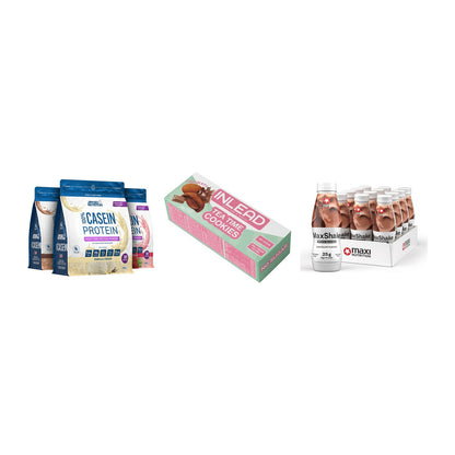 Schokolade Geschmacks-Trio: Applied + 3× INLEAD Tea + 2× MaxiNutritio – alle enthaltenen Artikel