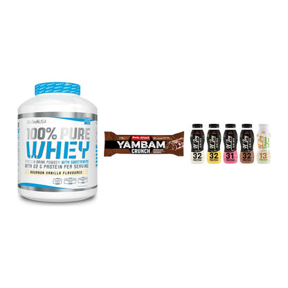 Schokolade Geschmacks-Trio: BioTech 100% + 3× Body Attack + 1 weitere – alle enthaltenen Artikel