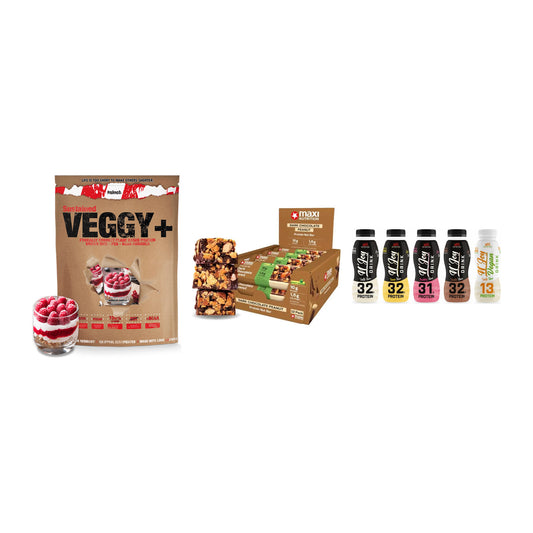 Schokolade Geschmacks-Trio: Sinob VEGGY + 3× MaxiNutrition + 1 weitere – alle enthaltenen Artikel