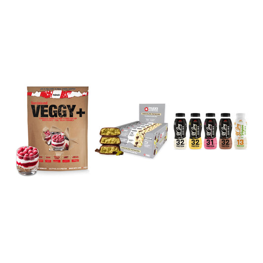 Schokolade Geschmacks-Trio: Sinob VEGGY + 3× MaxiNutrition + 1 weitere – alle enthaltenen Artikel