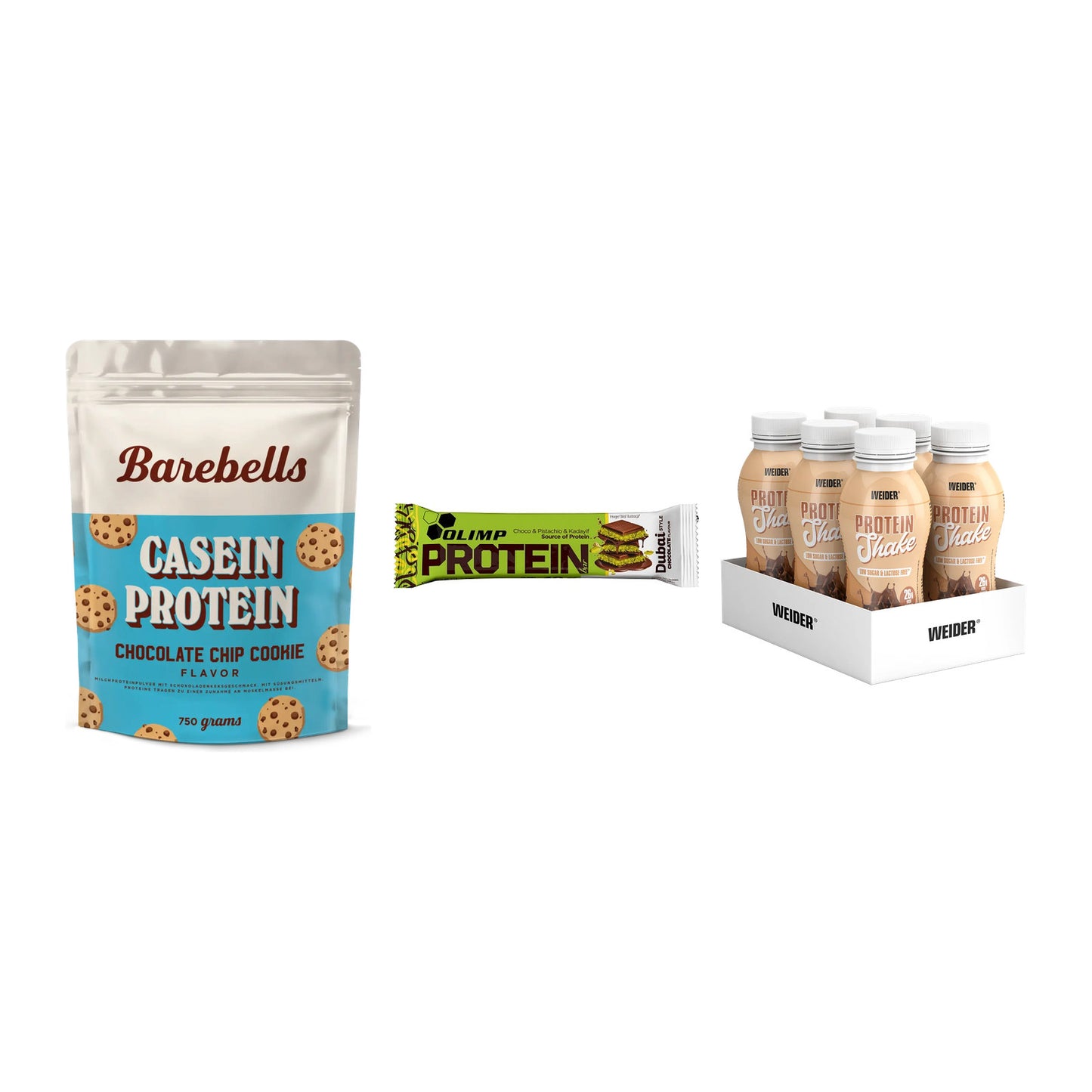 Schokolade Geschmacks-Trio: Barebells + 3× Olimp Protein + 1 weitere – alle enthaltenen Artikel