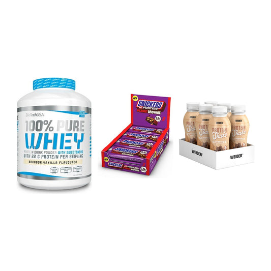 Schokolade Geschmacks-Trio: BioTech 100% Pure Whey + 2 weitere – alle enthaltenen Artikel