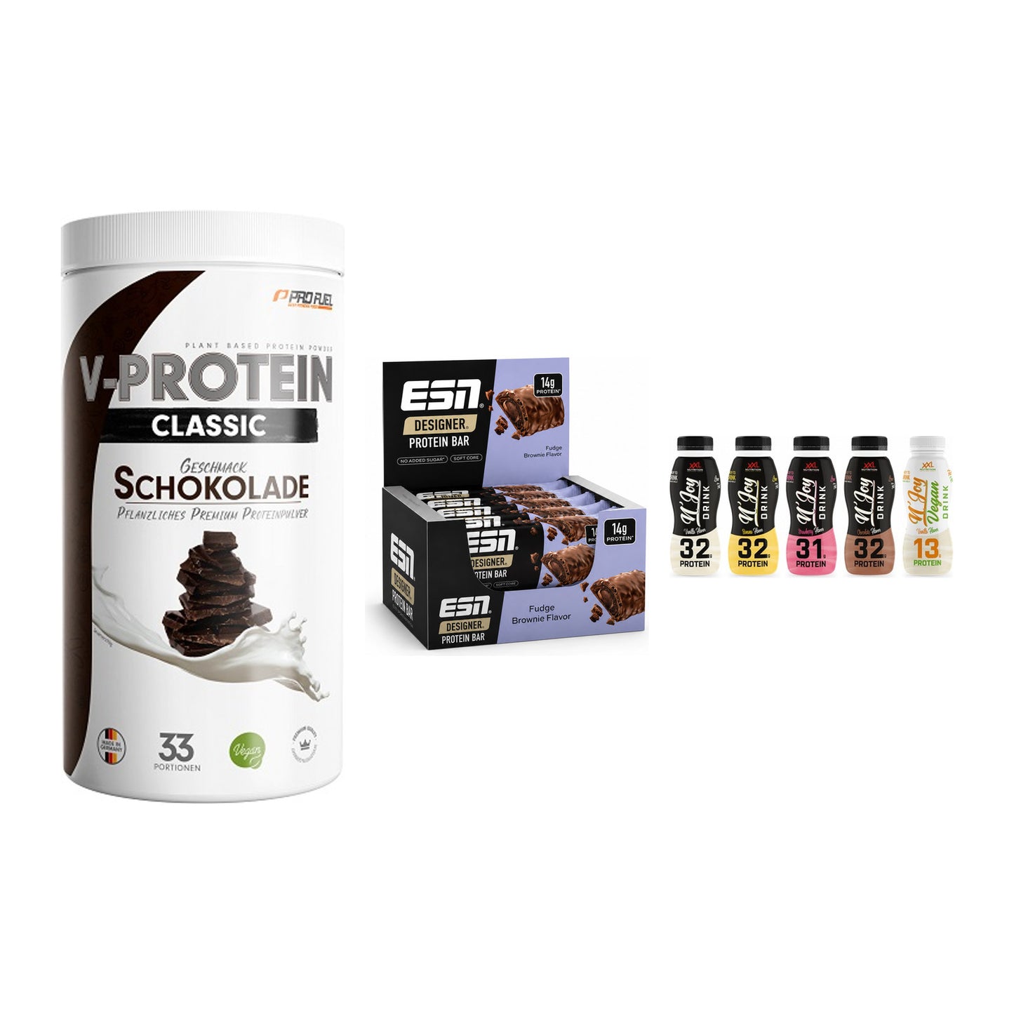 Schokolade Geschmacks-Trio: ProFuel VEGAN PROTEIN + 2 weitere – alle enthaltenen Artikel