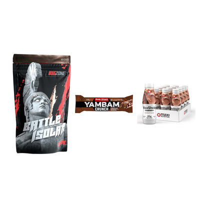 Schokolade Geschmacks-Trio: Big Zone + 3× Body Attack + 1 weitere – alle enthaltenen Artikel