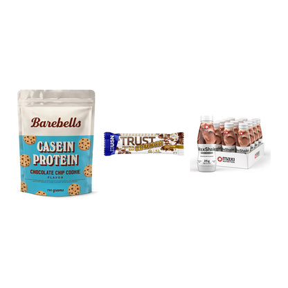 Schokolade Geschmacks-Trio: Barebells + 3× USN TRUST + 2× MaxiNutritio – alle enthaltenen Artikel