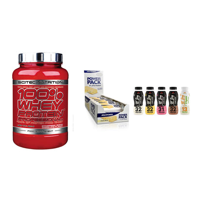 Schokolade Geschmacks-Trio: Scitec 100% + 3× Multipower + 1 weitere – alle enthaltenen Artikel