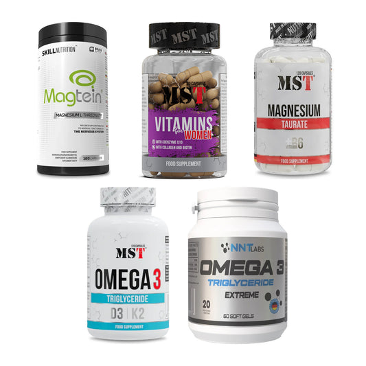 Gesundheits-Basisbox: Skill Nutrition + MST Vitamins + 3 weitere – alle enthaltenen Artikel