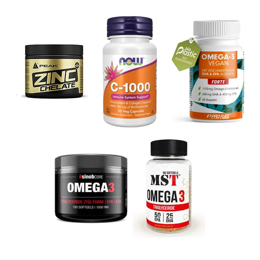Gesundheits-Basisbox: Peak Zink Chelat + Now Foods + 3 weitere – alle enthaltenen Artikel