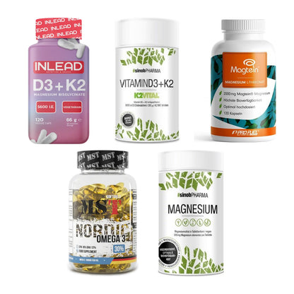 Gesundheits-Basisbox: INLEAD Vitamin + Sinob Vitamin D3 + 3 weitere – alle enthaltenen Artikel