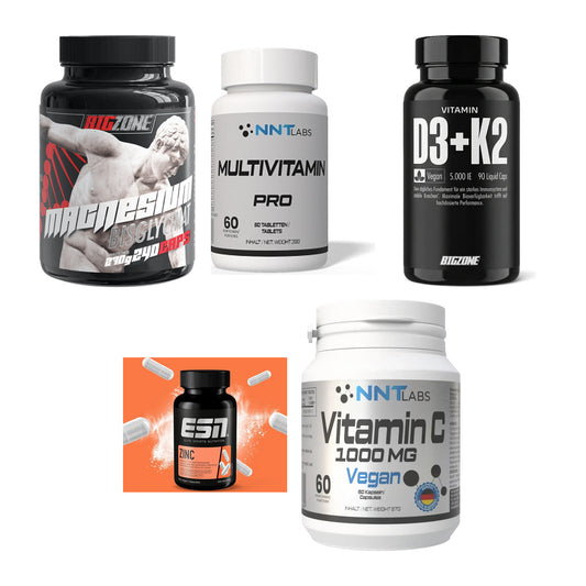 Gesundheits-Basisbox: Big Zone Magnesi + NNT Multivitamin + 3 weitere – alle enthaltenen Artikel