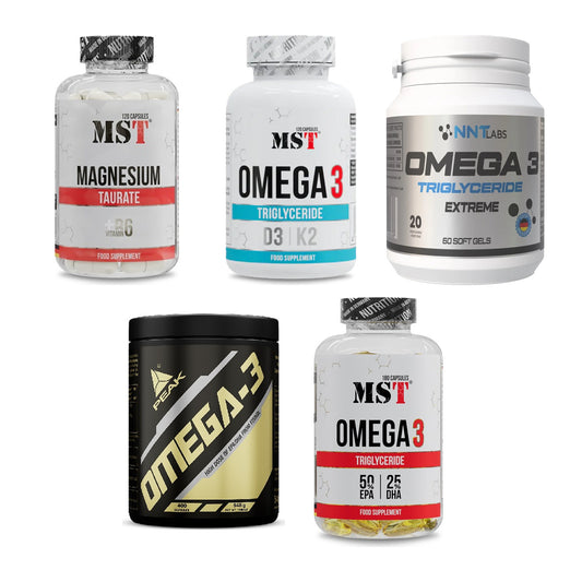 Gesundheits-Basisbox: MST Magnesium + MST Omega 3 500 + 3 weitere – alle enthaltenen Artikel
