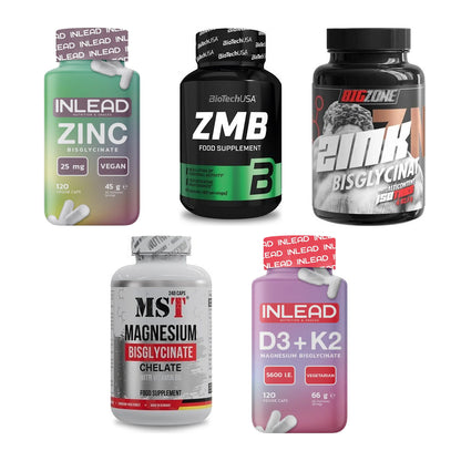 Gesundheits-Basisbox: INLEAD Zink + BioTech ZMB + 3 weitere – alle enthaltenen Artikel
