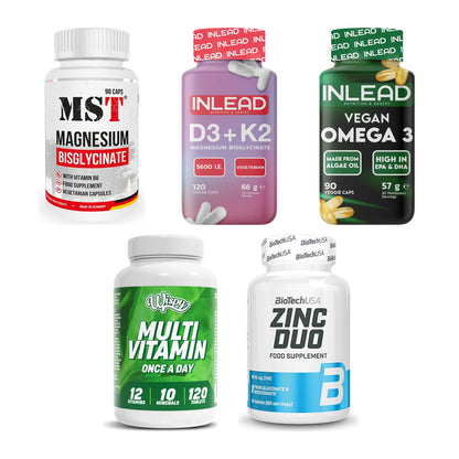 Gesundheits-Basisbox: MST Magnesium + INLEAD Vitamin + 3 weitere – alle enthaltenen Artikel