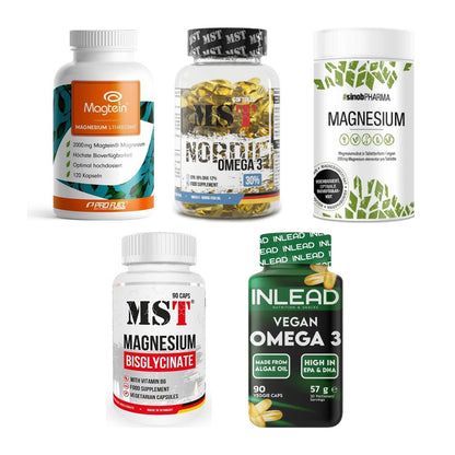 Gesundheits-Basisbox: ProFuel Magnesiu + MST Omega 3 + 3 weitere – alle enthaltenen Artikel