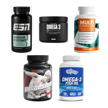 Gesundheits-Basisbox: ESN Magnesium + Big Zone Omega 3 + 3 weitere – alle enthaltenen Artikel