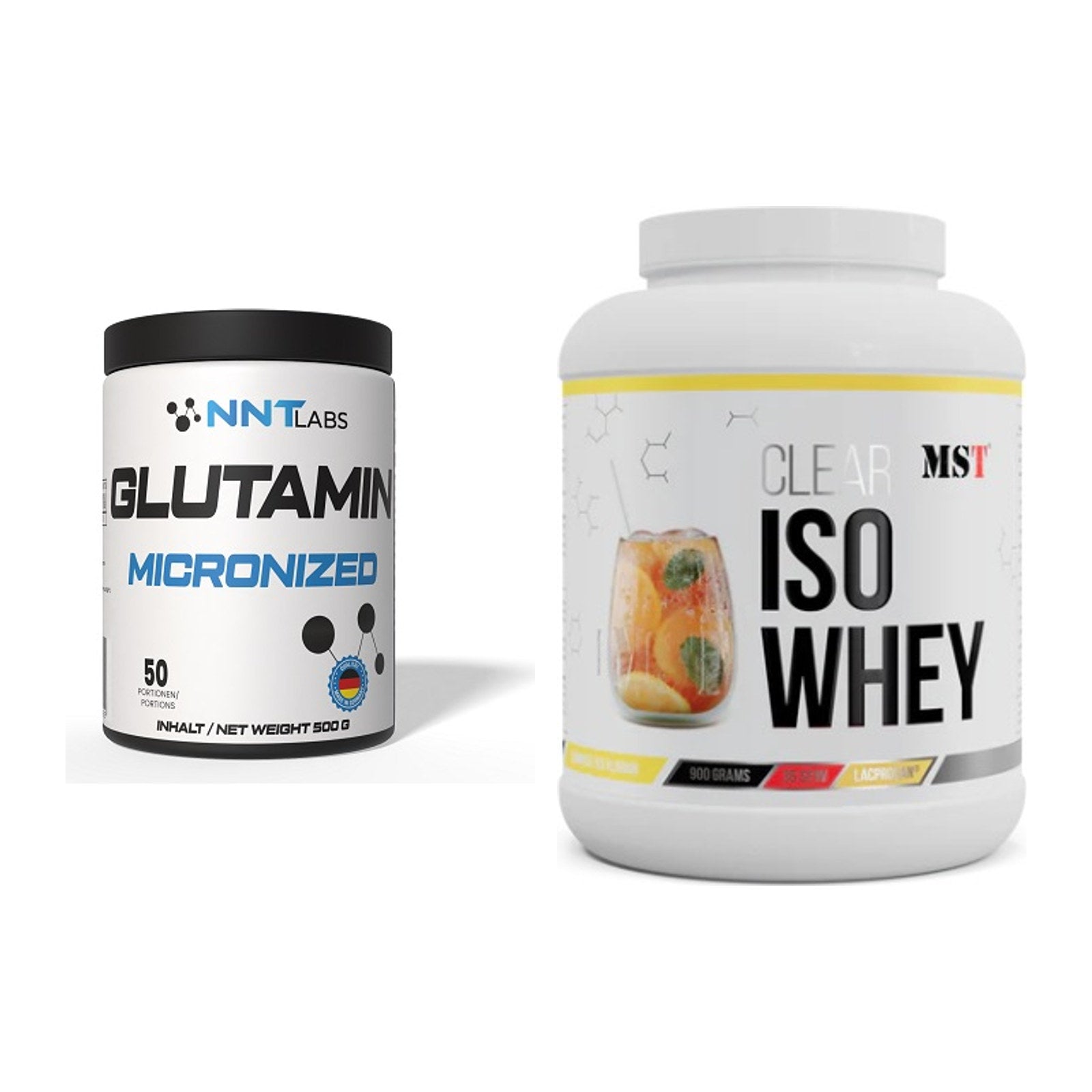 Regenerations-Duo: NNT Glutamin + MST Iso Clear – alle enthaltenen Artikel