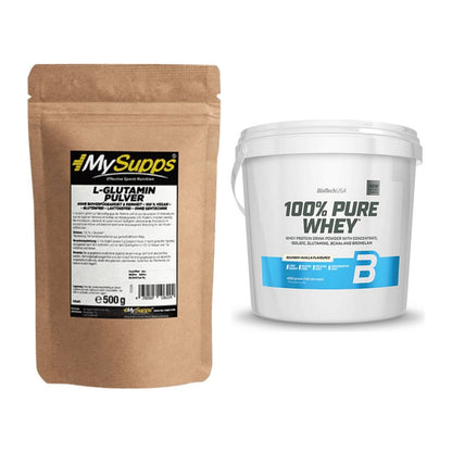 Regenerations-Duo: MySupps Glutamine + BioTech 100% Pure Whey – alle enthaltenen Artikel