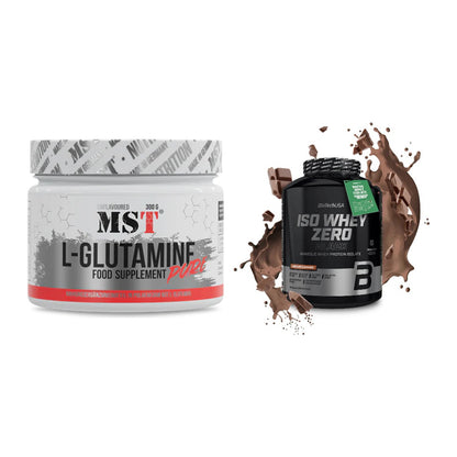 Regenerations-Duo: MST Glutamine + BioTech Iso Whey Zero Black – alle enthaltenen Artikel