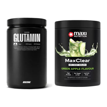 Regenerations-Duo: Big Zone Glutamin + MaxiNutrition MaxClear – alle enthaltenen Artikel