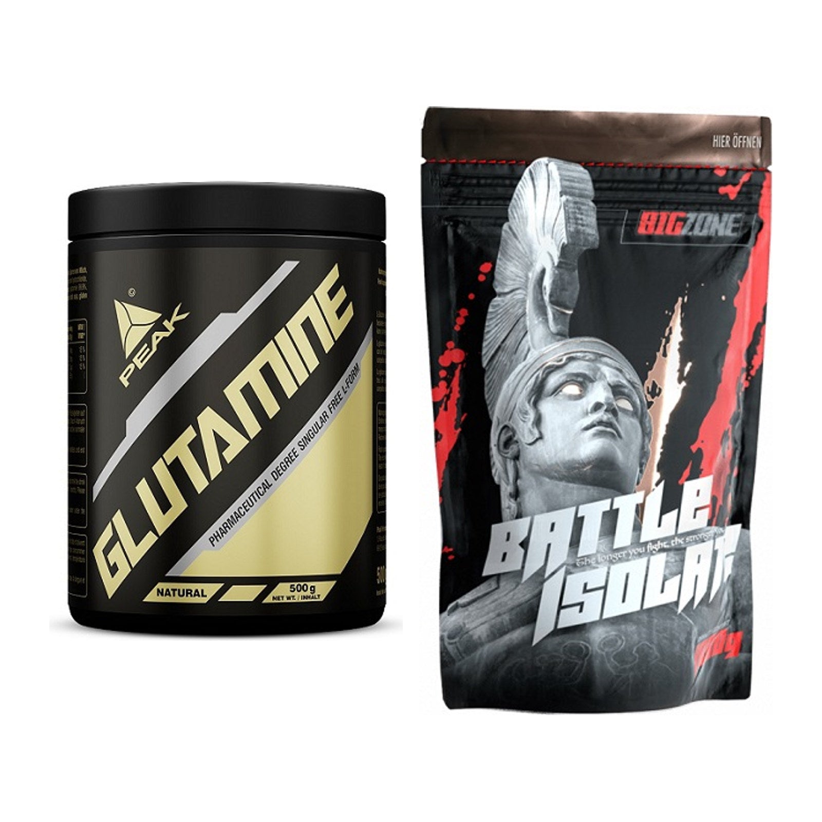 Regenerations-Duo: Peak Glutamin + Big Zone Battle Isolate – alle enthaltenen Artikel