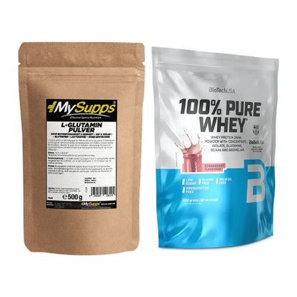Regenerations-Duo: MySupps Glutamine + BioTech 100% Pure Whey – alle enthaltenen Artikel