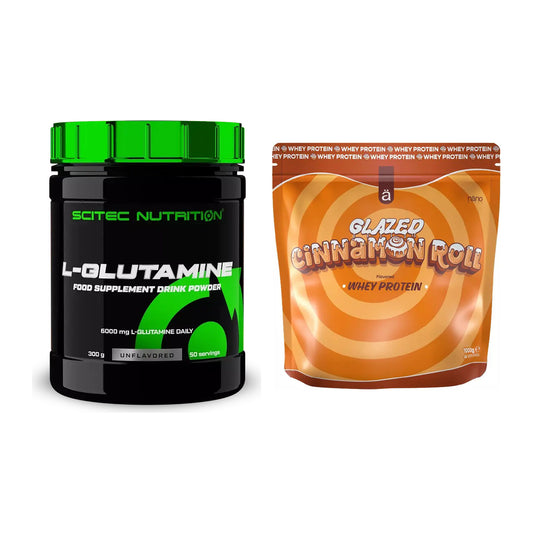 Regenerations-Duo: Scitec L-Glutamin + Nanosupps Whey Protein – alle enthaltenen Artikel