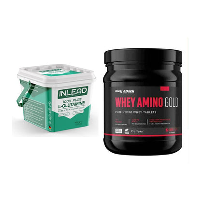 Regenerations-Duo: INLEAD L-Glutamine + Body Attack Whey Amino Gold – alle enthaltenen Artikel