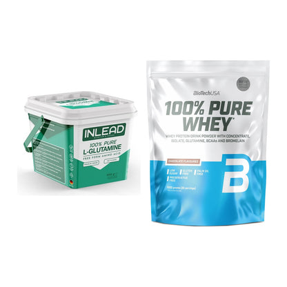 Regenerations-Duo: INLEAD L-Glutamine + BioTech 100% Pure Whey – alle enthaltenen Artikel