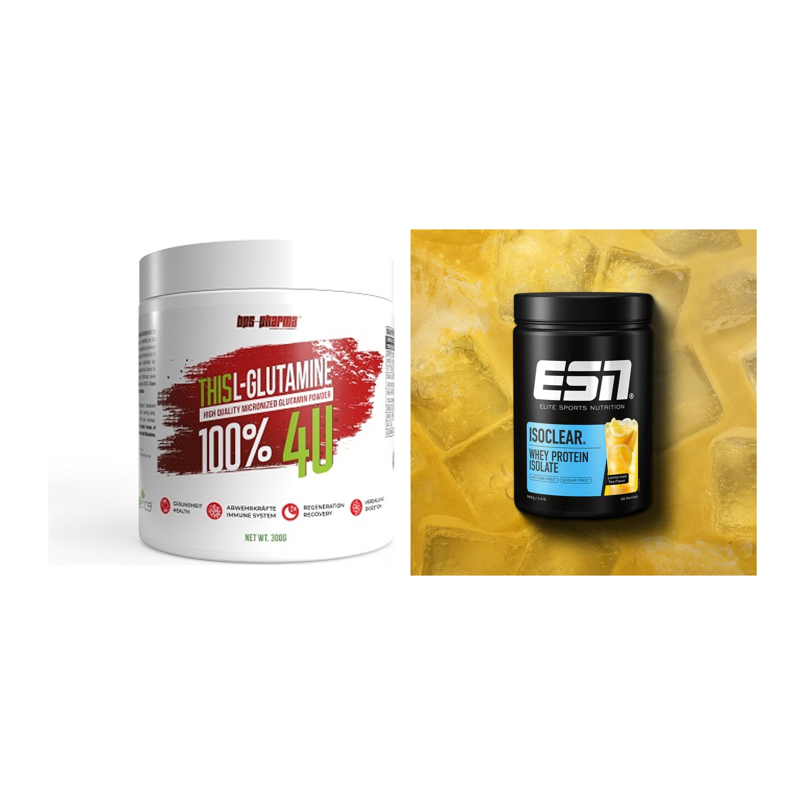 Regenerations-Duo: BPS-Pharma This Glutamin + ESN ISOCLEAR Whey – alle enthaltenen Artikel