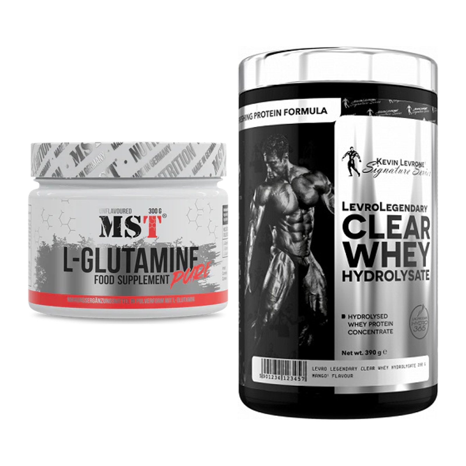 Regenerations-Duo: MST Glutamine + Kevin Levrone Clear Whey – alle enthaltenen Artikel