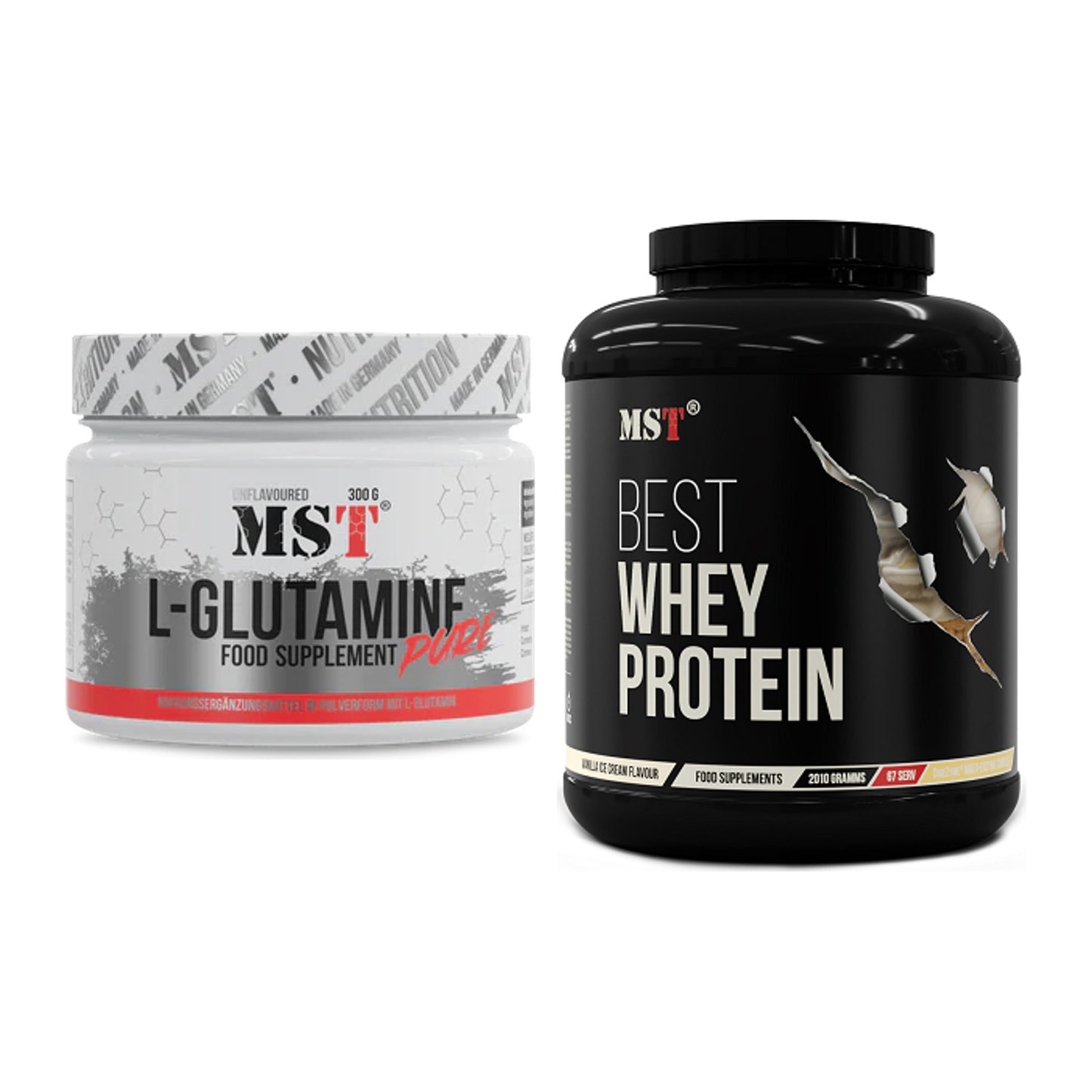 Regenerations-Duo: MST Glutamine + MST Best Whey Protein – alle enthaltenen Artikel