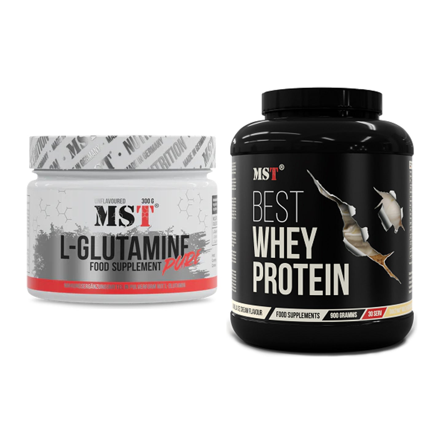 Regenerations-Duo: MST Glutamine + MST Best Whey Protein – alle enthaltenen Artikel