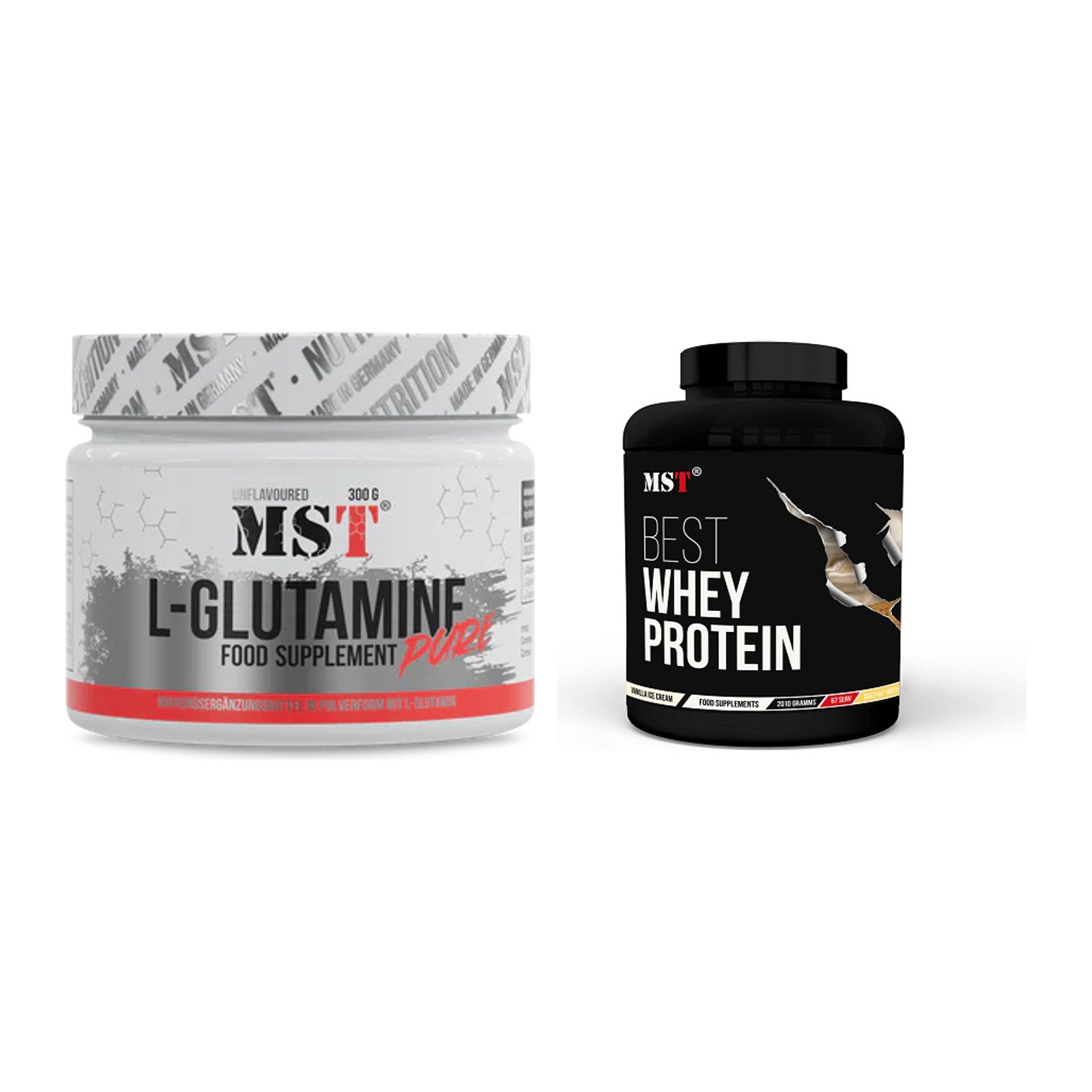 Regenerations-Duo: MST Glutamine + MST Best Whey Protein – alle enthaltenen Artikel