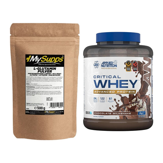 Regenerations-Duo: MySupps Glutamine + Applied Nutrition Critical Whey – alle enthaltenen Artikel