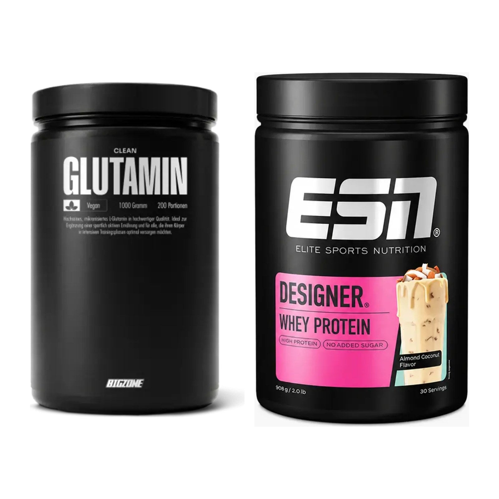 Regenerations-Duo: Big Zone Glutamin + ESN Designer Whey – alle enthaltenen Artikel