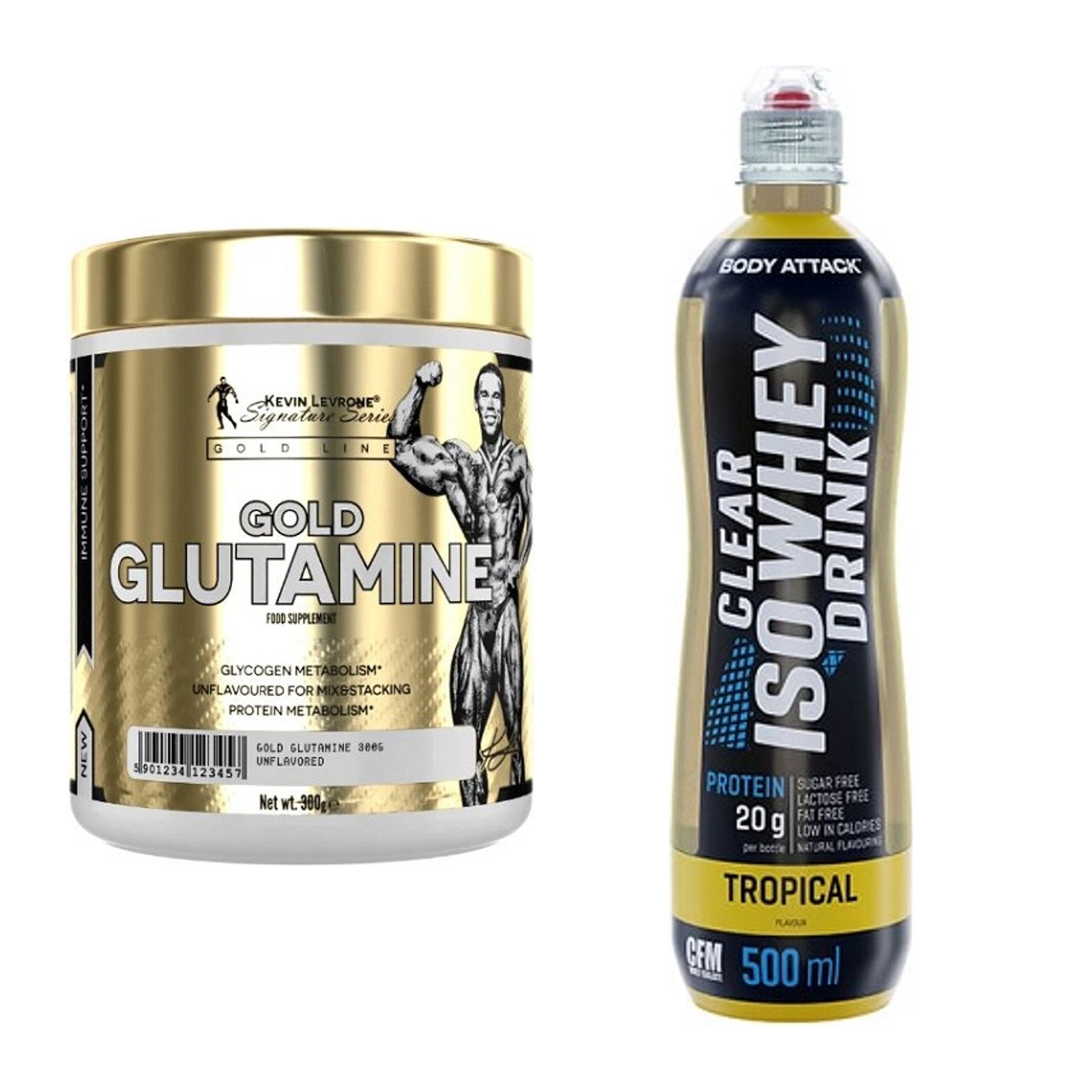 Regenerations-Duo: Kevin Levrone GOLD + Body Attack Clear Iso – alle enthaltenen Artikel