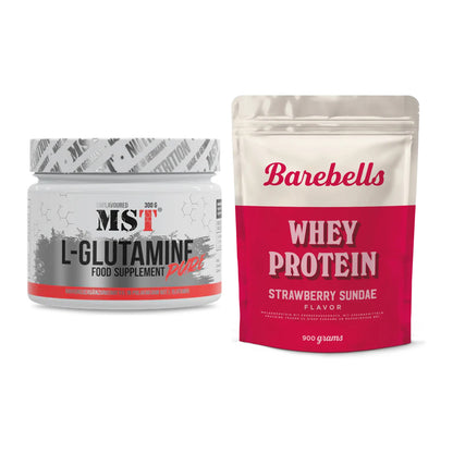 Regenerations-Duo: MST Glutamine + Barebells Whey Protein – alle enthaltenen Artikel