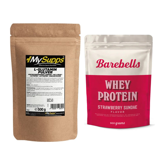 Regenerations-Duo: MySupps Glutamine + Barebells Whey Protein – alle enthaltenen Artikel